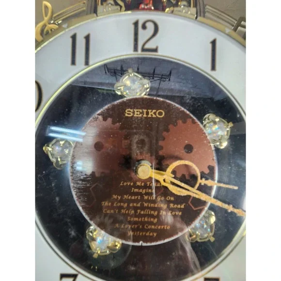 Seiko Swarovski Crystals Melodies in Motion Wall Clock QXM147BRH FOR PARTS